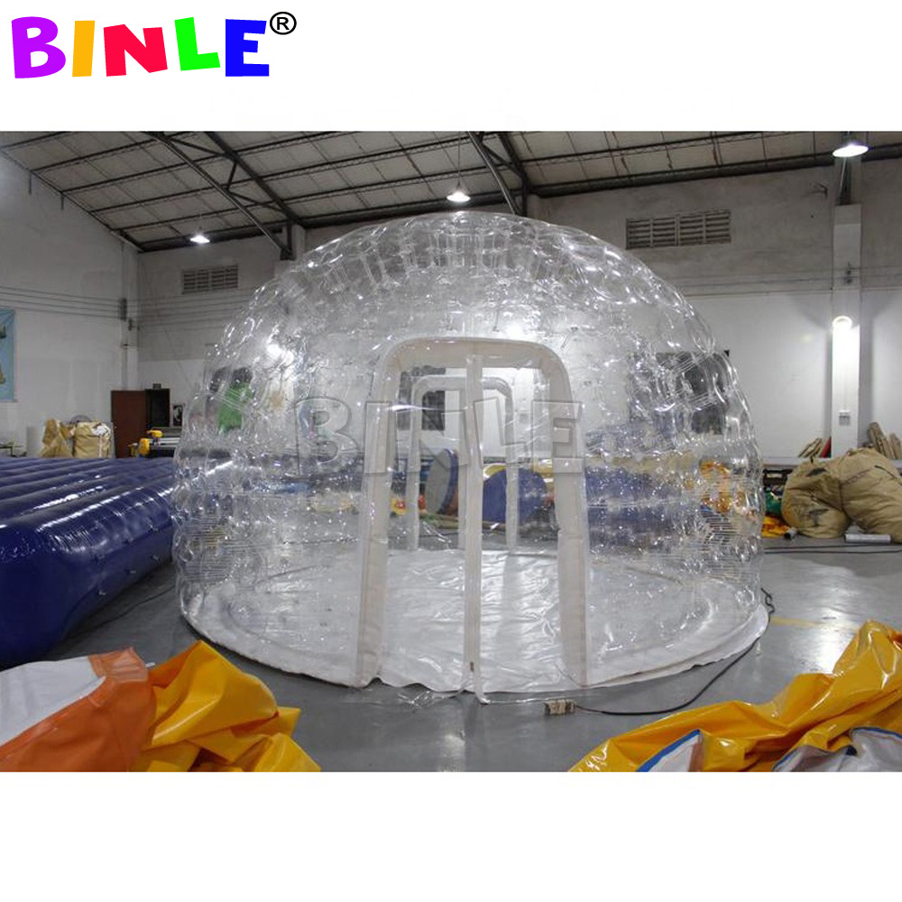 Outdoor Airtight Transparent Inflatable Dome Tent,Crystle Bubble House,Clear Igloo,Lawn Event Marquee For Camping
