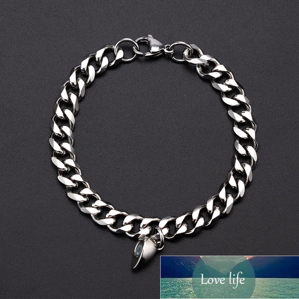 2Pcs/Set Heart shaped Magnet attraction Bracelet for couples Stainless steel Cuba chain men's and women's charm Jewelry gifts