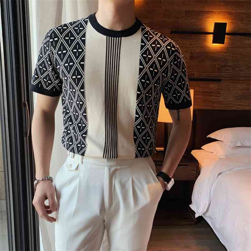 British Style Summer Short Sleeve Knitted T-Shirts Men Clothes Fashion O-Neck Slim Fit Business Casual Tee Shirt Homme 3XL 210707, Green
British Style Summer Short Sleeve Knitted T-Shirts Men Clothes Fashion O-Neck Slim Fit Business Casual Tee Shirt Homme 3XL 210707, Green