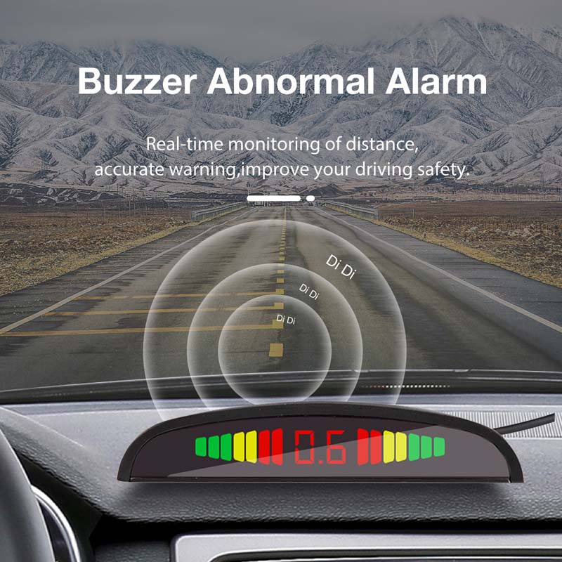 XINMY Intelligent Car LED Indicator Set with Four-Sensor Reversing Aid for Precise Vehicle Guidance