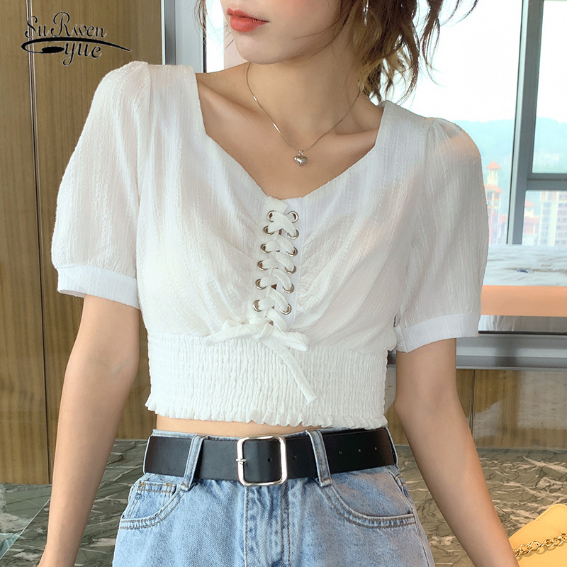Solid Short Sleeve Women Tops Blusas Mujer De Moda Summer White Shirts Korean Puff Woemn Blouses 10155 210521, Long
Solid Short Sleeve Women Tops Blusas Mujer De Moda Summer White Shirts Korean Puff Woemn Blouses 10155 210521, Long