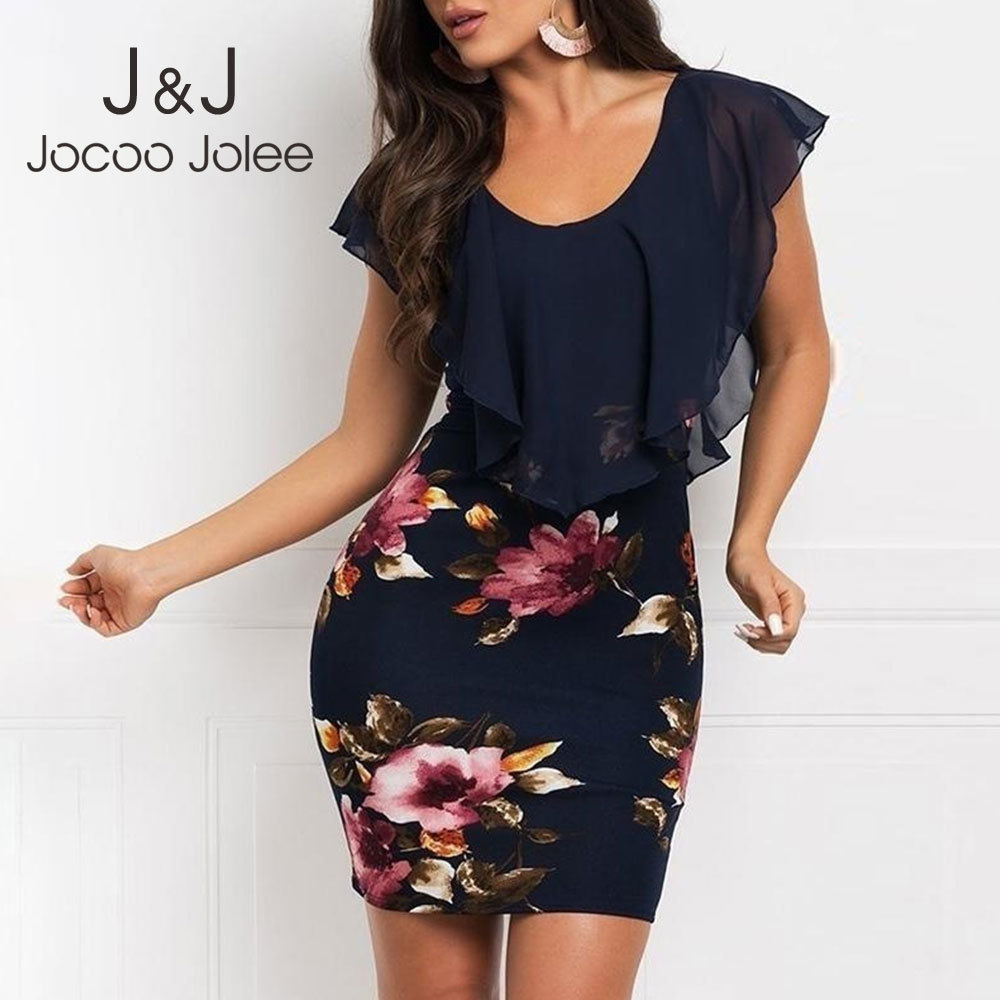 Jocoo Jolee Women Casual Floral Print Fake Two Piece Patchwork Bodycon Dress Sexy Slim Chiffon Dress Female Maxi Office Dress 210518, As photo
Jocoo Jolee Women Casual Floral Print Fake Two Piece Patchwork Bodycon Dress Sexy Slim Chiffon Dress Female Maxi Office Dress 210518, As photo