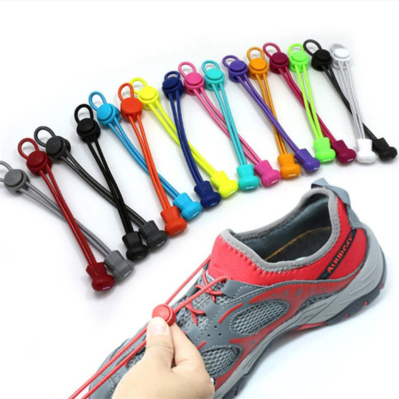 10Pair Sneaker Shoe Elastic No Tie Stretching Lock Lazy laces Quick Rubber Shoelace Shoestrings