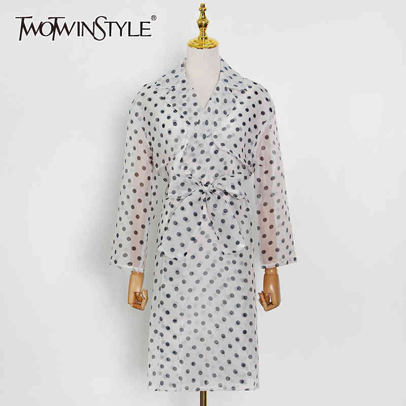 Polka Dot Trench For Women Lapel Long Sleeve Hit Color Loose Lace Up A Line Coats Female Spring Clothing 210524, Apricot
Polka Dot Trench For Women Lapel Long Sleeve Hit Color Loose Lace Up A Line Coats Female Spring Clothing 210524, Apricot