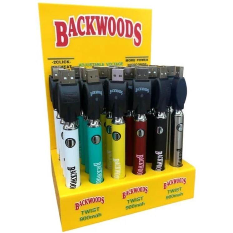 Original Backwoods Twist Pre-heating VV Battery 900mAh Bottom Voltage Adjustable Usb Charger Vape Pen For 510 Cartridges
Original Backwoods Twist Pre-heating VV Battery 900mAh Bottom Voltage Adjustable Usb Charger Vape Pen For 510 Cartridges