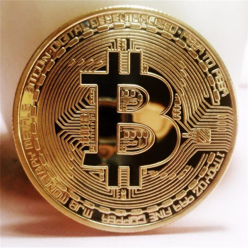 Bitcoin Coins-Protective Collectible Gifts BTC Cryptocurrency Blockchain Cryptocurrency With Original Commemorative Tokens