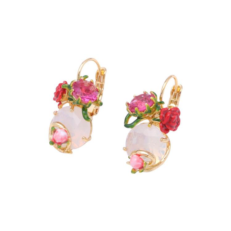 Stud Enamel Red Flower Earrings Inlaid Stone Wholesale Jewelry For Woman Female 2022 Trend, Golden;silver
Stud Enamel Red Flower Earrings Inlaid Stone Wholesale Jewelry For Woman Female 2022 Trend, Golden;silver