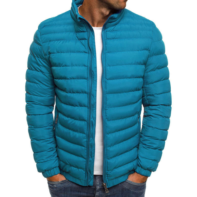 Winter Men Outwear Jackets Coats Blousons Long Sleeve Stand Collar Solid Color Zipper Cardigan Greatcoat Surcoat9274830