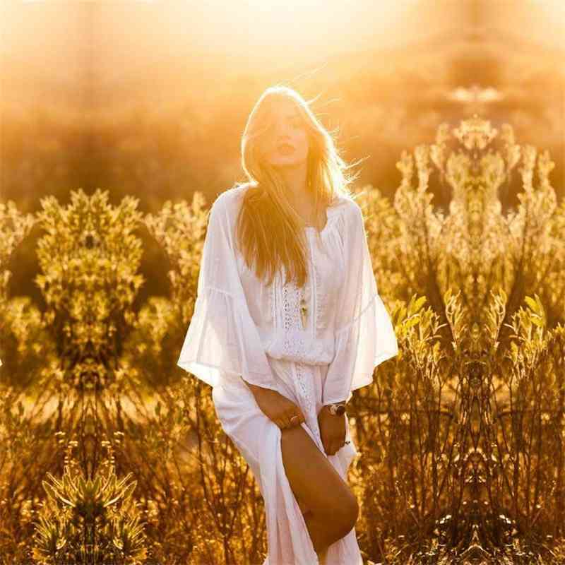 Cotton Beach Cover up Kaftans Sarong Bathing Suit s Pareos Swimsuit Womens Swim Wear Tunic #Q605 210420