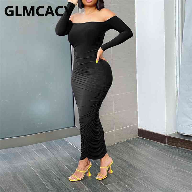 Women Long Sleeve Off Shoulder Bodycon Dress Solid Sexy Evening Party Maxi Dress 210719, Black
Women Long Sleeve Off Shoulder Bodycon Dress Solid Sexy Evening Party Maxi Dress 210719, Black