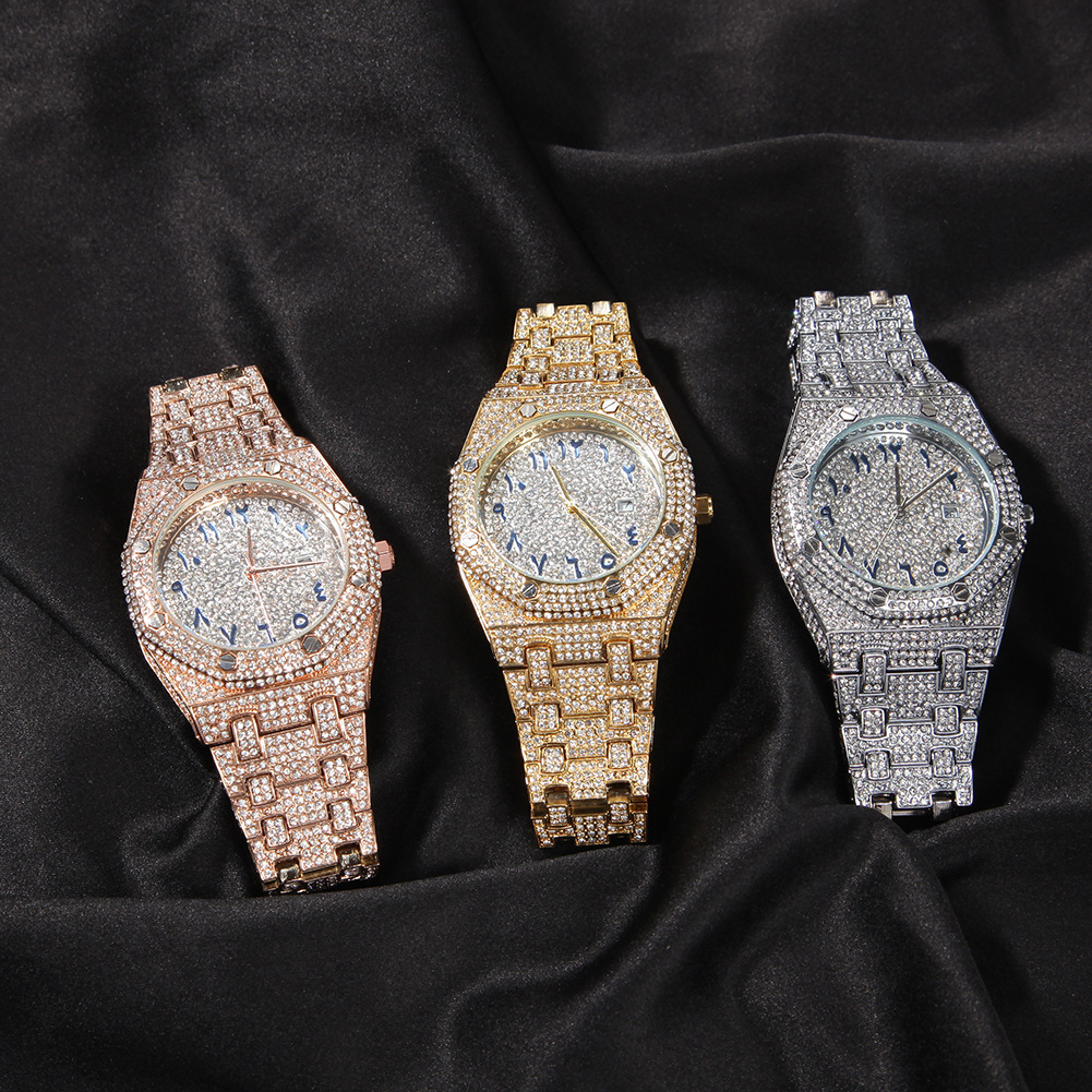 Hip Hop Jewelry 20mm Sport Watch 316L Stainless Steel Case Cover Full Diamond Crystal Strap Watches Quartz Wrist Watches Rapper Jewlery Gift, Rose gold
Hip Hop Jewelry 20mm Sport Watch 316L Stainless Steel Case Cover Full Diamond Crystal Strap Watches Quartz Wrist Watches Rapper Jewlery Gift, Rose gold