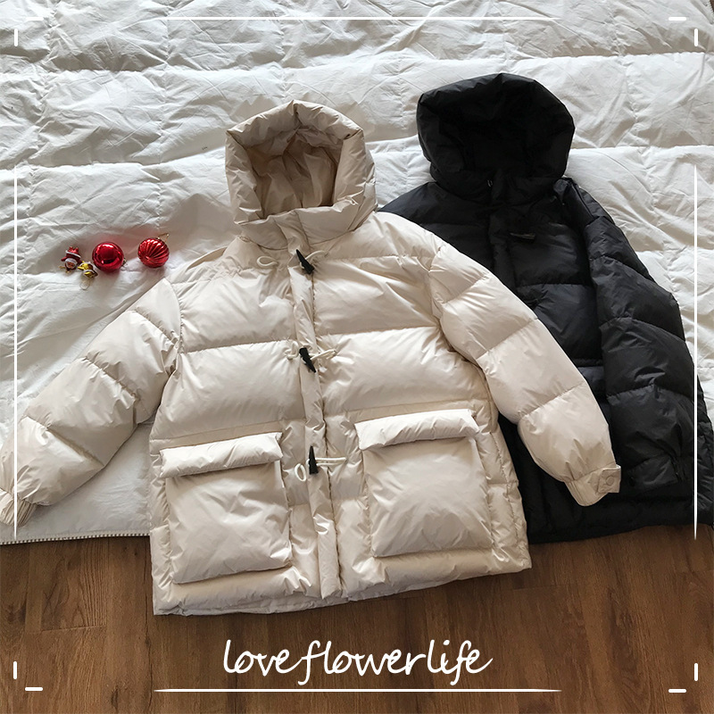 COZOK Winter White Duck Down Cattle Horn Button Down Jacket Women's Loose Stand Collar Hooded Warm Jacket 2068 210521, Tobacco color
COZOK Winter White Duck Down Cattle Horn Button Down Jacket Women's Loose Stand Collar Hooded Warm Jacket 2068 210521, Tobacco color