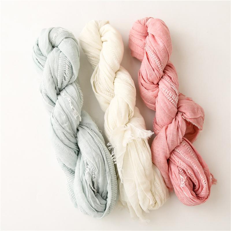 Scarves 2021 Solid Color Hollow Cotton Linen Scarf Women Thin Light Voile Summer Sunscreen Beach Cover Up Shawl Wraps Bufandas
Scarves 2021 Solid Color Hollow Cotton Linen Scarf Women Thin Light Voile Summer Sunscreen Beach Cover Up Shawl Wraps Bufandas