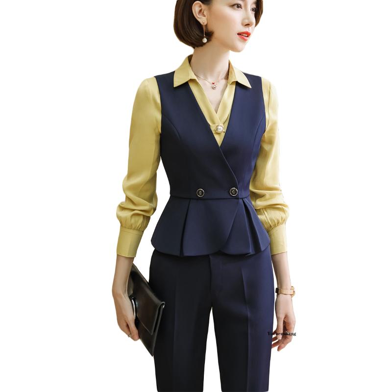 Women' Two Piece Pants Elegant Pant Suit Women Pieces Set Slim Sleeveless Plus Size 4xl Vest Blazer And Trousers For Office Ladies Work Wea, Blue pant suit
Women' Two Piece Pants Elegant Pant Suit Women Pieces Set Slim Sleeveless Plus Size 4xl Vest Blazer And Trousers For Office Ladies Work Wea, Blue pant suit