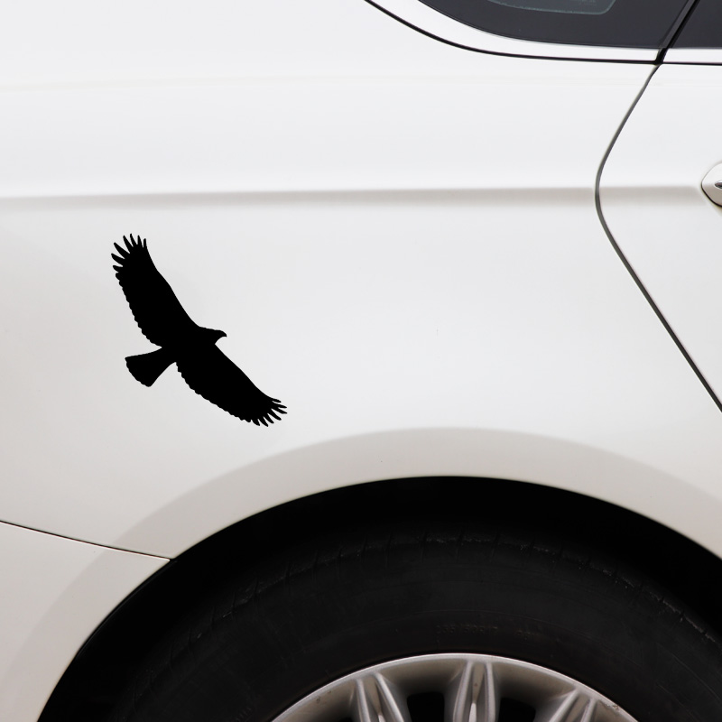 9*10CM TRIBAL EAGLE BIRD Cartoon Reflective Car Stickers And Decals Motorcycle Car Styling Black