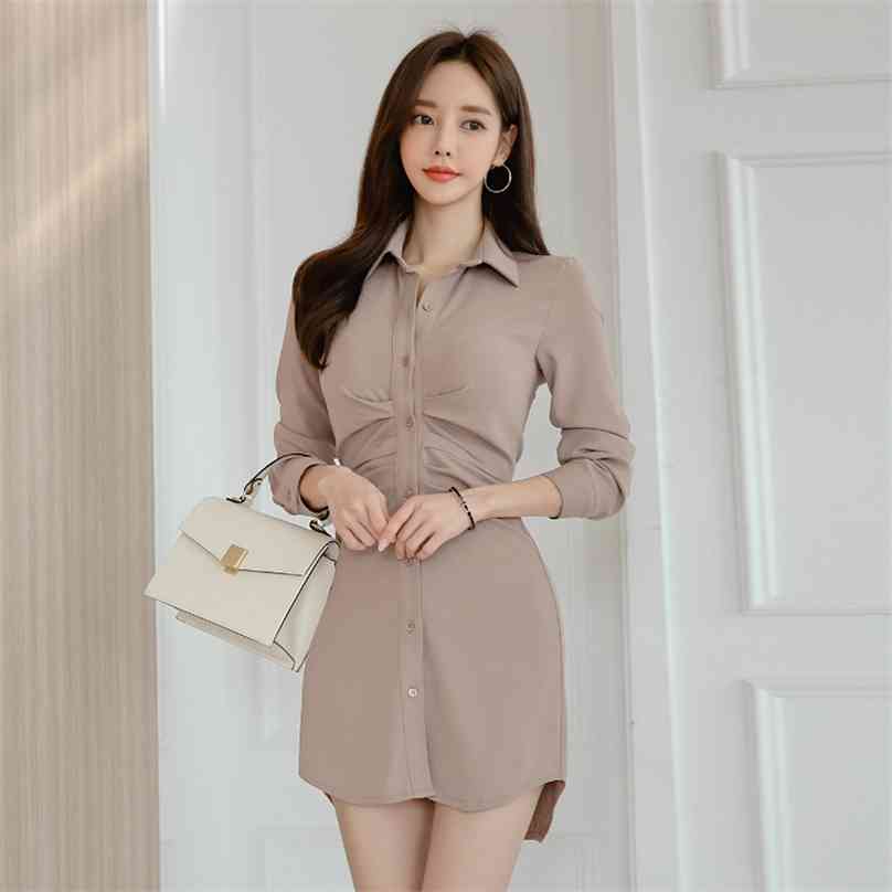 Office shirt Dress Korean Ladies Long SLeeve Mini formal Party Dresses for women clothing 210602, Dark khaki color
Office shirt Dress Korean Ladies Long SLeeve Mini formal Party Dresses for women clothing 210602, Dark khaki color