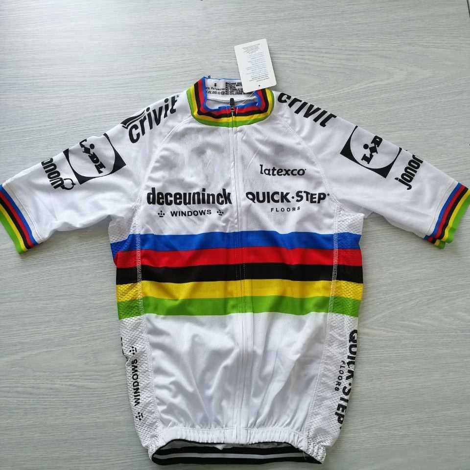 2021 World Champion Julian Alaphilippe rainbow Laser Cut Band Cycling Jersey Summer Breathable MTB Ropa Ciclismo Bicycle Maillot H1020, Black
2021 World Champion Julian Alaphilippe rainbow Laser Cut Band Cycling Jersey Summer Breathable MTB Ropa Ciclismo Bicycle Maillot H1020, Black