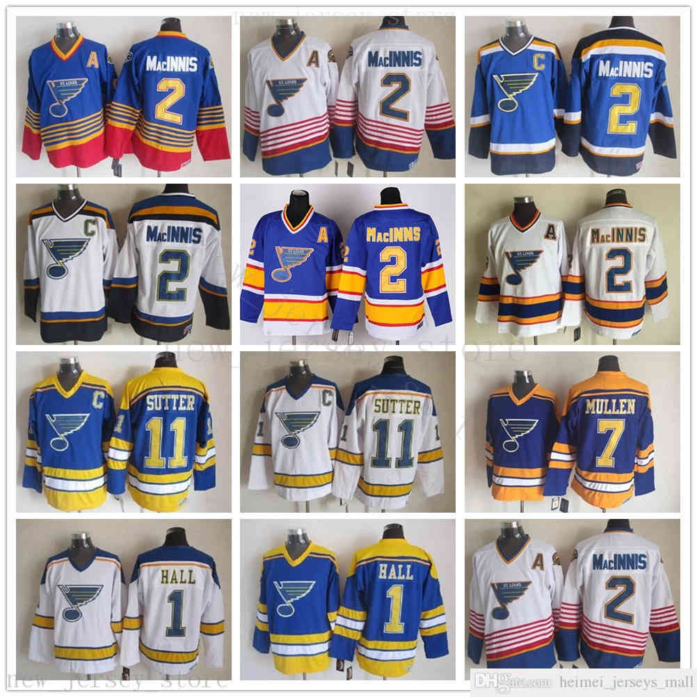 Vintage CCM St Louis Blues 2 AL MacINNIS Jerseys Hockey 1 Glenn Hall 7 Joe Mullen 11 Brian Sutter Jersey Embroidery C Patch, Same as picture
Vintage CCM St Louis Blues 2 AL MacINNIS Jerseys Hockey 1 Glenn Hall 7 Joe Mullen 11 Brian Sutter Jersey Embroidery C Patch, Same as picture