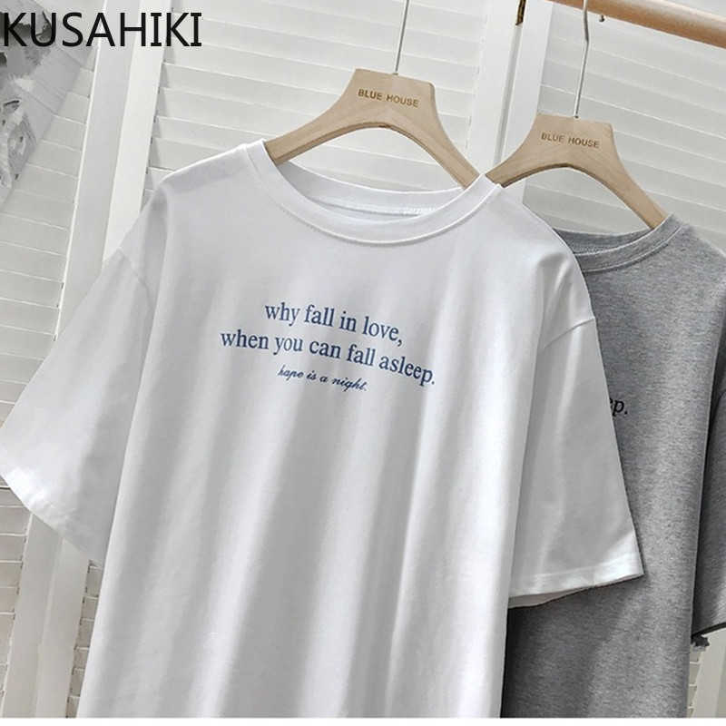 Spring Basic Women T Shirt Korean Letters Printed Short Sleeve ees Causal O-neck Graphic Shirts Feminimos 6E530 210603, Gray
Spring Basic Women T Shirt Korean Letters Printed Short Sleeve ees Causal O-neck Graphic Shirts Feminimos 6E530 210603, Gray