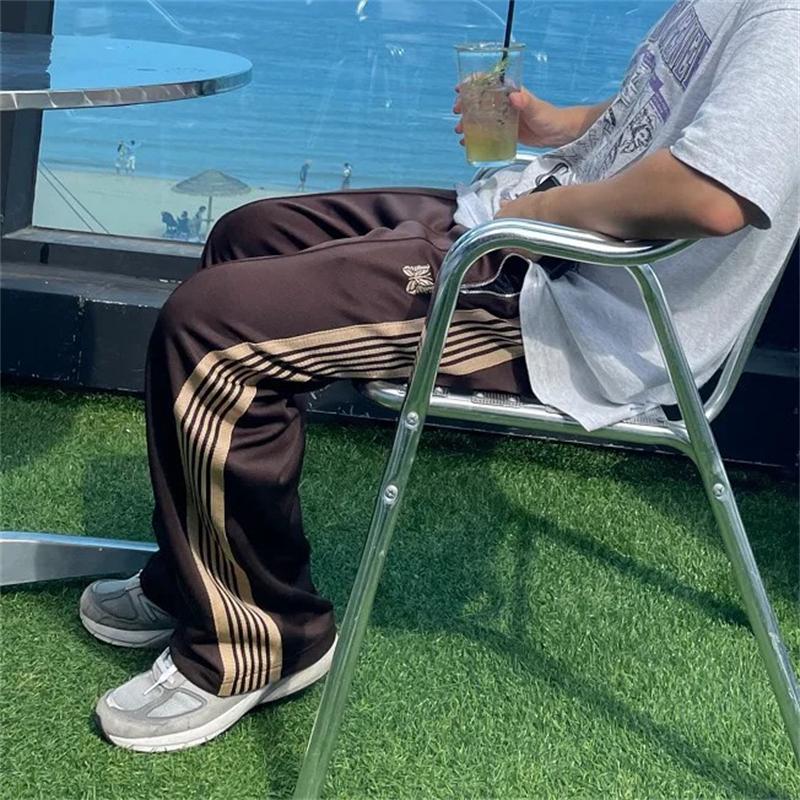 Men's Pants Needles Brown Sweatpants Men Women 1:1 Streetwear Side Stripe Butterfly Embroidery Logo Ribbon Joggers Track Trousers, Black
Men's Pants Needles Brown Sweatpants Men Women 1:1 Streetwear Side Stripe Butterfly Embroidery Logo Ribbon Joggers Track Trousers, Black