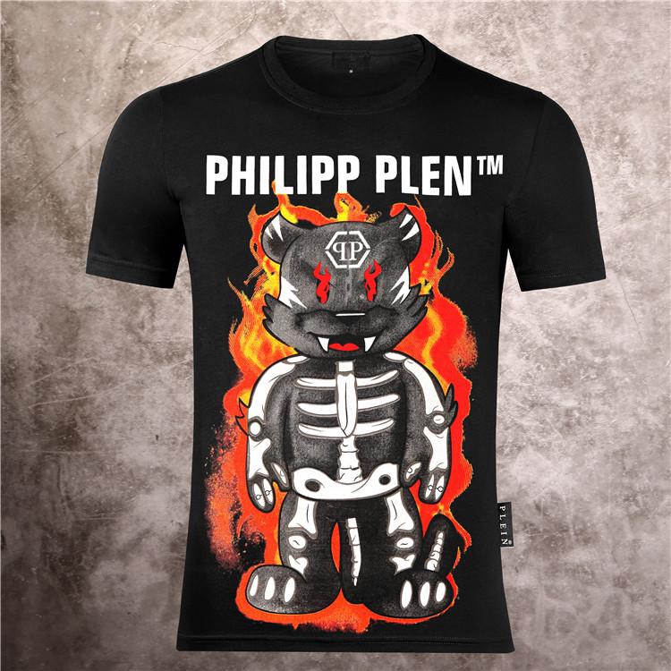 Summer pp short-sleeved T-shirt Philip Plande trend fashion devil bear skull diamond personality shirt, White;black
Summer pp short-sleeved T-shirt Philip Plande trend fashion devil bear skull diamond personality shirt, White;black