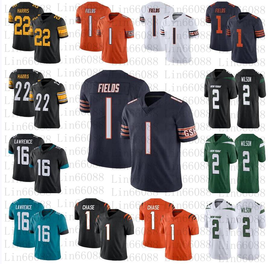 2021 Draft football 16 Trevor Lawrence 2 Zach Wilson 22 Najee Harris Ja'Marr Chase 1 Justin Fields jersey Chicago Pittsburgh Be, Black;red
2021 Draft football 16 Trevor Lawrence 2 Zach Wilson 22 Najee Harris Ja'Marr Chase 1 Justin Fields jersey Chicago Pittsburgh Be, Black;red