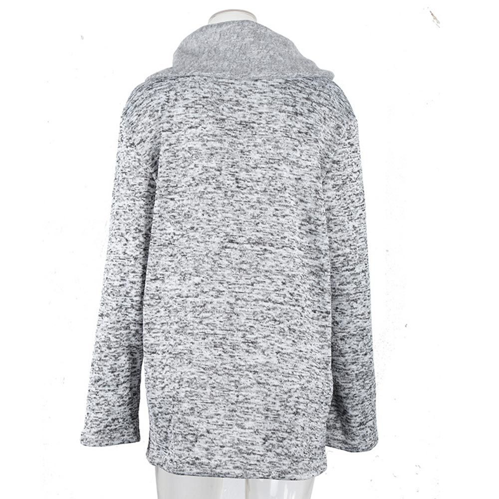 Women Fashion Woolen Hoodies Autumn Winter Long Sleeves Irregular Collar Sweatshirt with Packets Plus Size 5XL Coats 210428