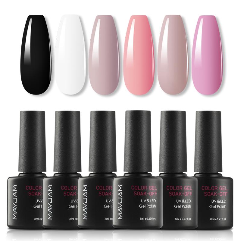 Nail Gel MAYJAM 8ml Varnishes Set 6PCS Shiny Polish Pure Colors UV Art Manicure Salon, Red;pink
Nail Gel MAYJAM 8ml Varnishes Set 6PCS Shiny Polish Pure Colors UV Art Manicure Salon, Red;pink