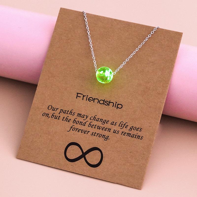 Pendant Necklaces Beads Charm Necklace Chain For Women Romantic Fluorescence Small Friends Christmas Jewelry Gift Trendy
Pendant Necklaces Beads Charm Necklace Chain For Women Romantic Fluorescence Small Friends Christmas Jewelry Gift Trendy