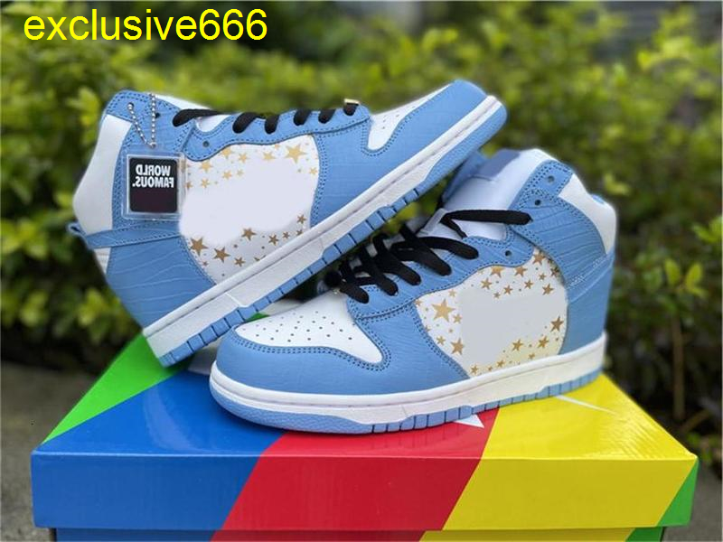 Authentic Dunk High Pro SB Stars Outdoor Shoes Men Women White College Orange University Blue Trainers Sneakers With
Authentic Dunk High Pro SB Stars Outdoor Shoes Men Women White College Orange University Blue Trainers Sneakers With