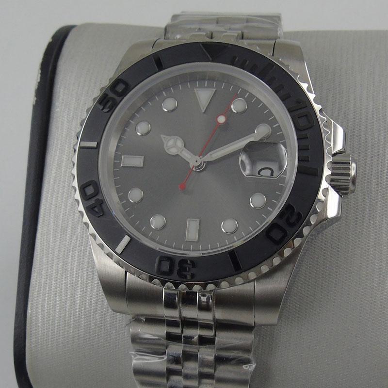Wristwatches 40MM Sterile Dial Sapphire Glass Brushed Ceramic Bezel Seeing Case Back Jubilee NH35A MIYOTA 8215 Automatic Men's Wristwatch, Solid case back
Wristwatches 40MM Sterile Dial Sapphire Glass Brushed Ceramic Bezel Seeing Case Back Jubilee NH35A MIYOTA 8215 Automatic Men's Wristwatch, Solid case back
