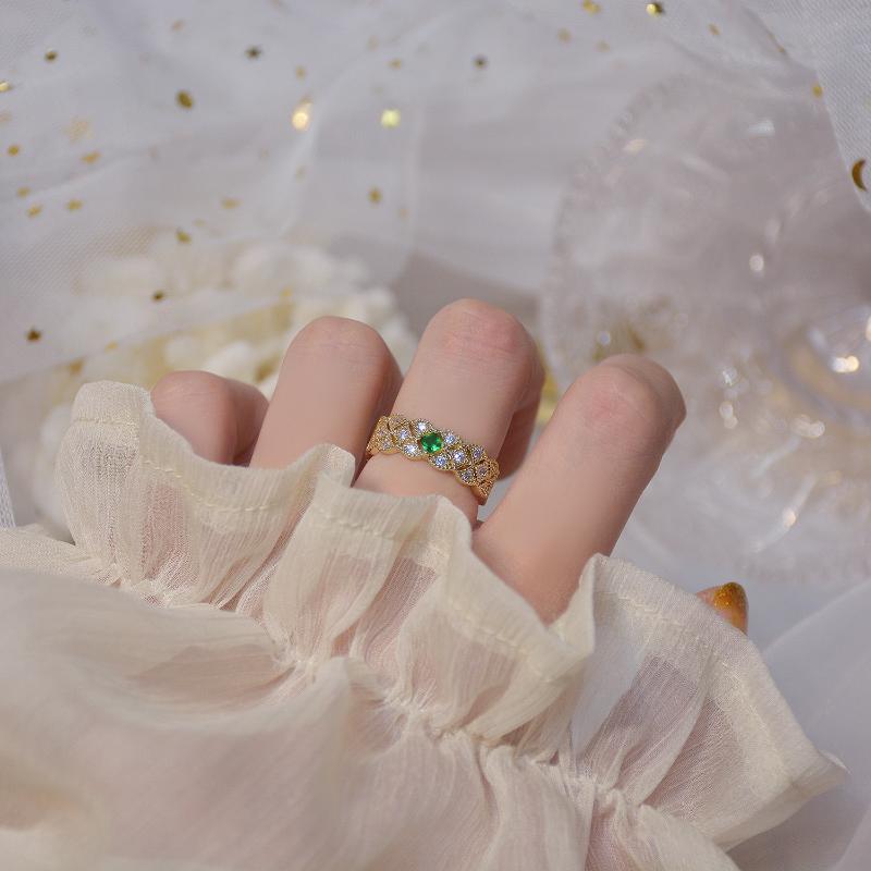 Cluster Rings Design Fashion Jewelry Green Zircon 14K Gold Plating Flower Ring Creative Women's Opening Adjustable Bracelet, Golden;silver
Cluster Rings Design Fashion Jewelry Green Zircon 14K Gold Plating Flower Ring Creative Women's Opening Adjustable Bracelet, Golden;silver
