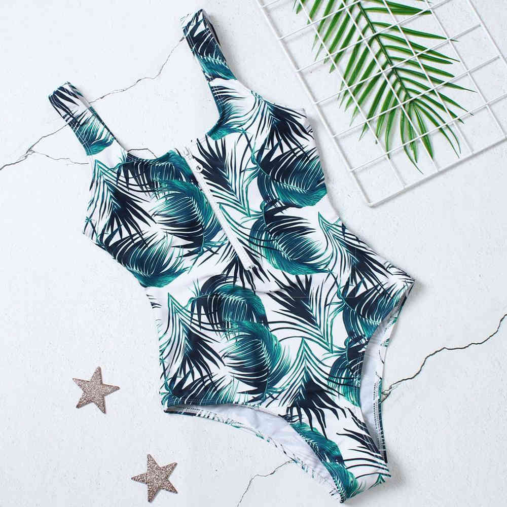 Red White Blue Striped Swimwear Swimsuit Women Zipper Monokini Sport Bodysuit Beach Bathing Suit 210520