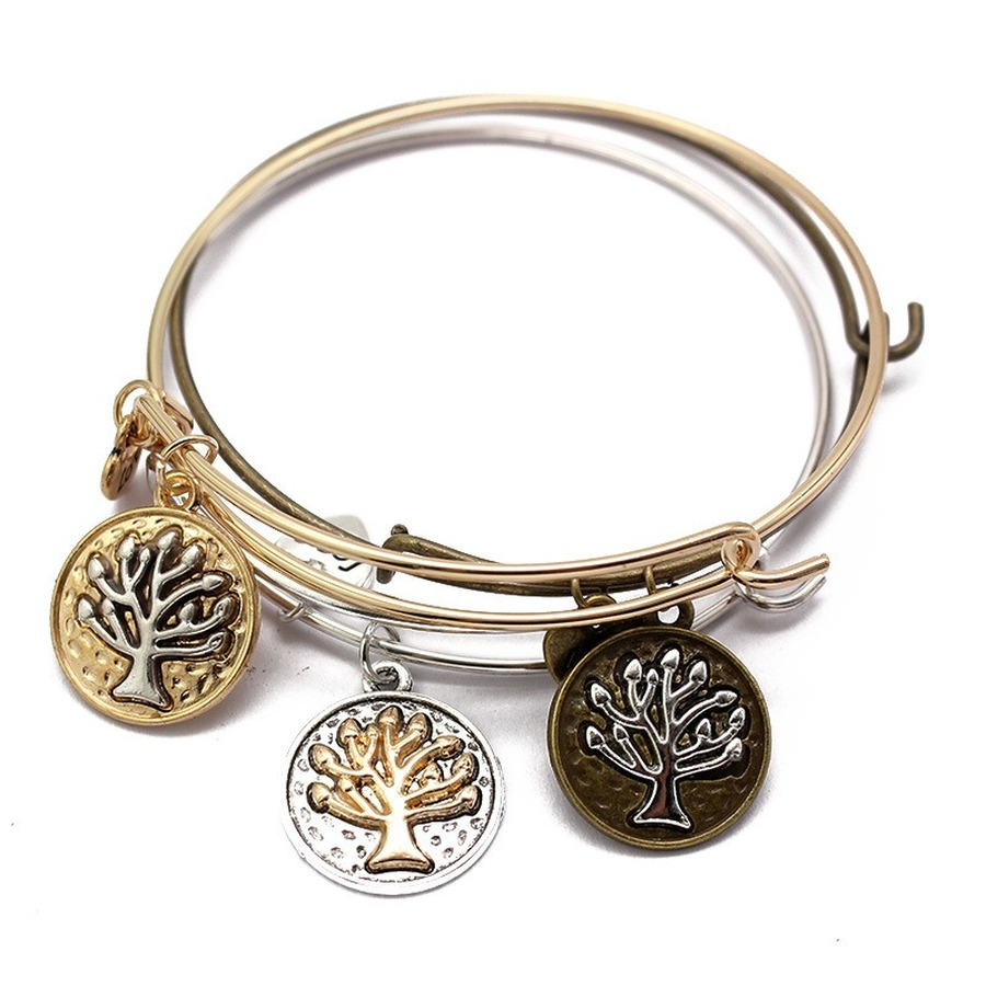 Retro Tree of Life Anchor Heart Bracelet Bangle Cuff Silver Gold Wire Wrist Band Fashion Jewelry for Women Girls Will and Sandy, Black
Retro Tree of Life Anchor Heart Bracelet Bangle Cuff Silver Gold Wire Wrist Band Fashion Jewelry for Women Girls Will and Sandy, Black