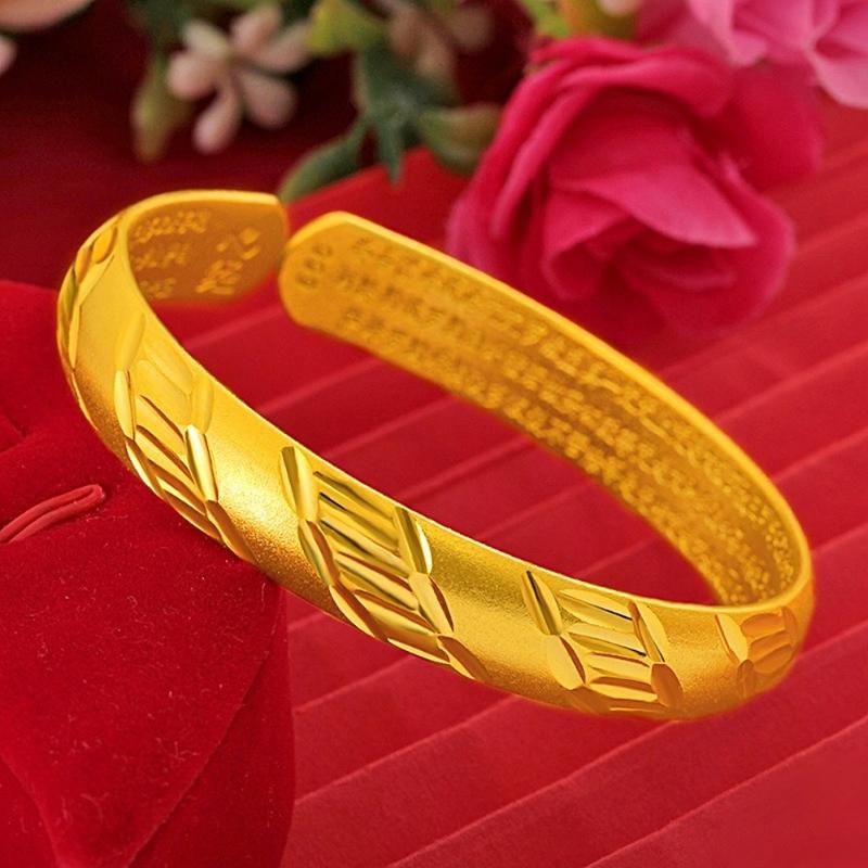 Bangle Buddhist Sutra Great Compassion Mantra Lotus Heart Retro Opening Adjustable Vietnamese Brass Gold Plated Bracelet Jewelry
Bangle Buddhist Sutra Great Compassion Mantra Lotus Heart Retro Opening Adjustable Vietnamese Brass Gold Plated Bracelet Jewelry