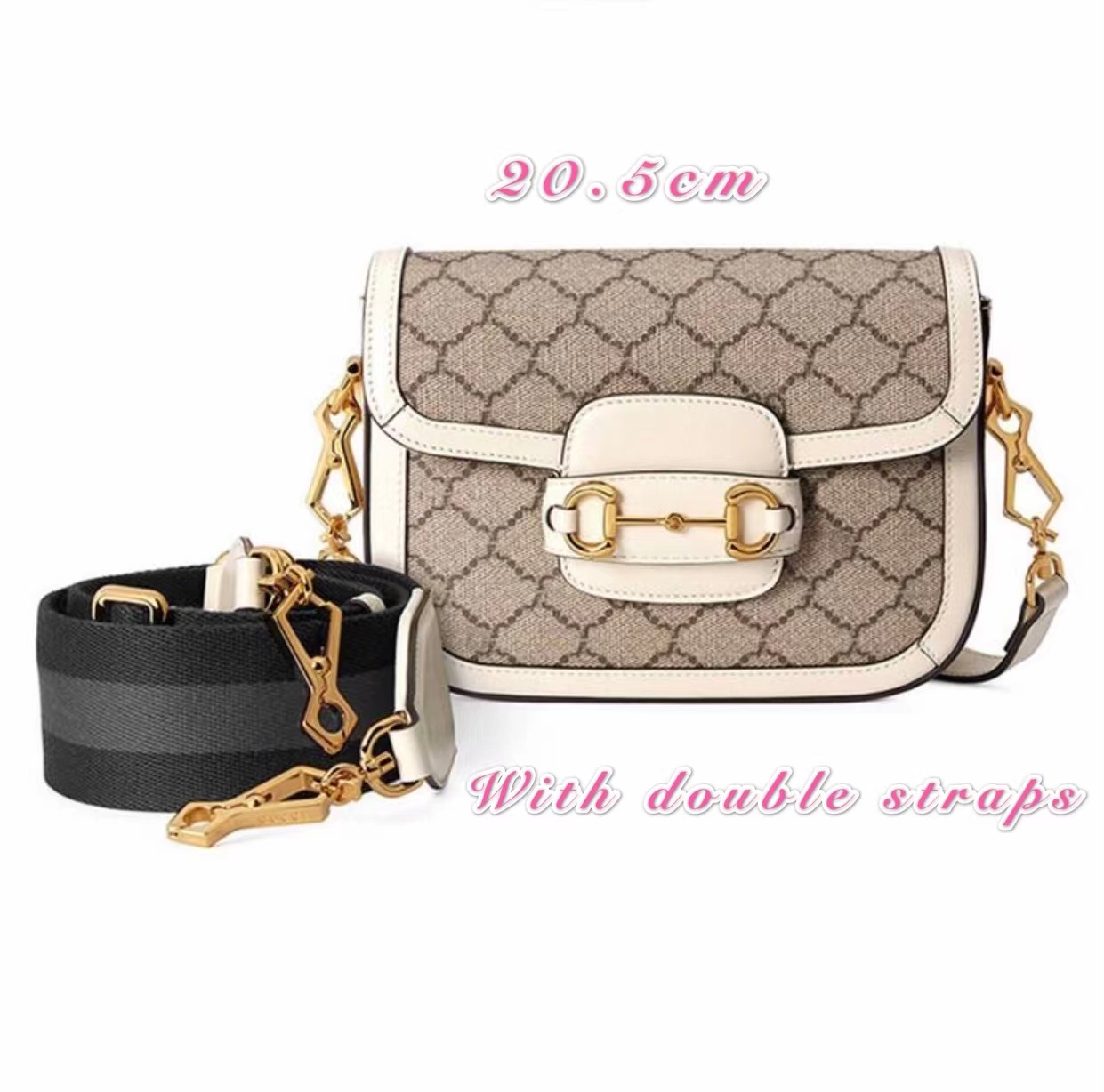 658574 Horsebit 1955 Crossbody Bag 2 Sizes Mini 20.5cm Small 25cm Beige Ebony Vintage Canvas Shoulder Bags Green And Red Adjustable Webbing Strap Women Flap 602204, Brown leather
658574 Horsebit 1955 Crossbody Bag 2 Sizes Mini 20.5cm Small 25cm Beige Ebony Vintage Canvas Shoulder Bags Green And Red Adjustable Webbing Strap Women Flap 602204, Brown leather