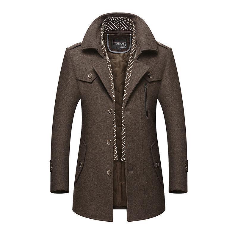 Men' Trench Coats Men Winter Wool Coat 2021 Casual Brand Solid Color Blends Woolen Male Overcoat, Yellow 5
Men' Trench Coats Men Winter Wool Coat 2021 Casual Brand Solid Color Blends Woolen Male Overcoat, Yellow 5