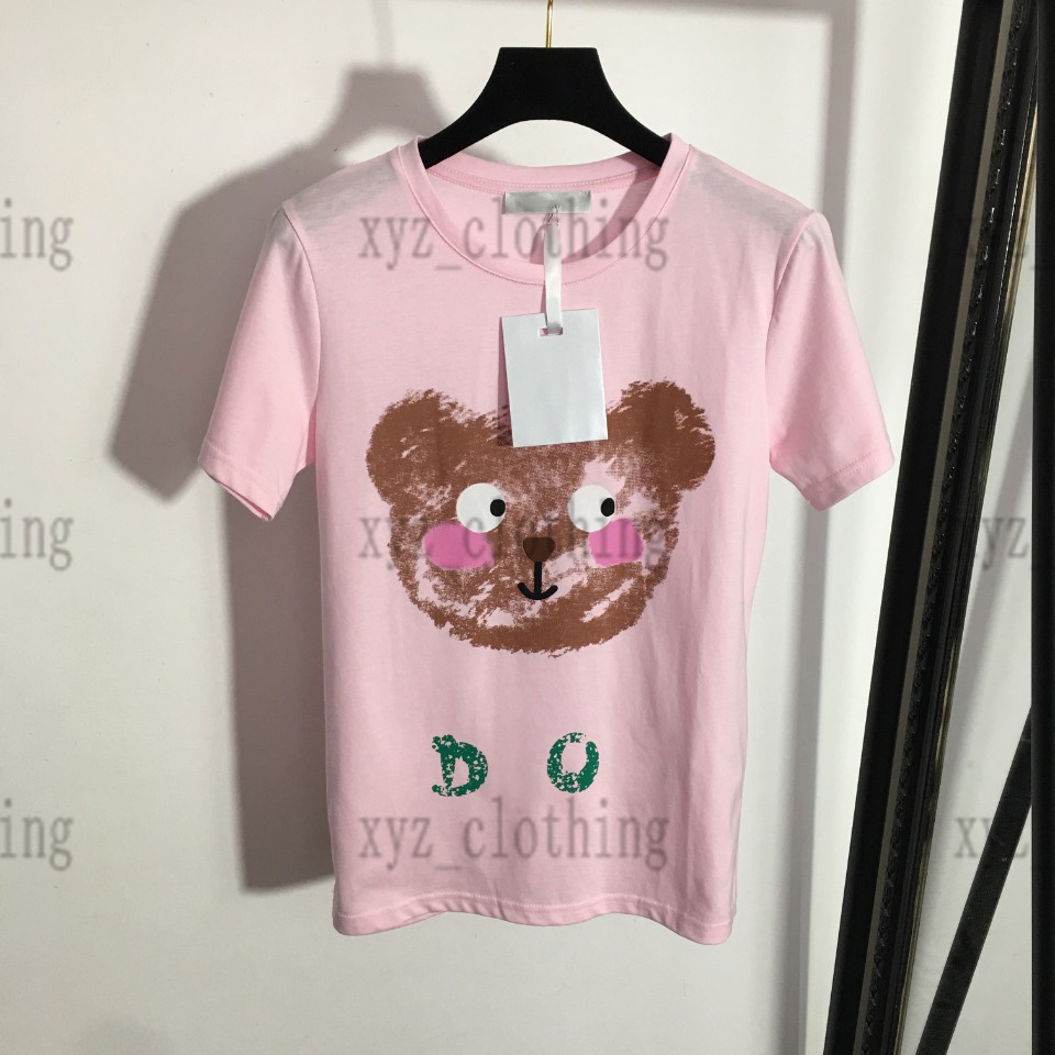 women summer T-Shirt bear printing embroidery Alphabet loose t shirts large white t-shirts cropped waist tops Gradient Smudged Print Casual designer tee cotton SML, 01
women summer T-Shirt bear printing embroidery Alphabet loose t shirts large white t-shirts cropped waist tops Gradient Smudged Print Casual designer tee cotton SML, 01