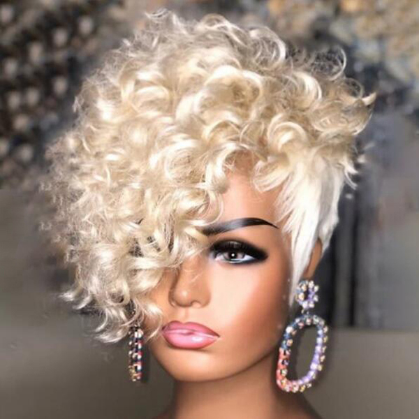 Short Curly Human Hair Wigs High Temperature Fiber Women Peruvian Remy Full Wig with Bangs Bouncy Curl Cosplay Nature Wave for Holiday Party, Black
Short Curly Human Hair Wigs High Temperature Fiber Women Peruvian Remy Full Wig with Bangs Bouncy Curl Cosplay Nature Wave for Holiday Party, Black