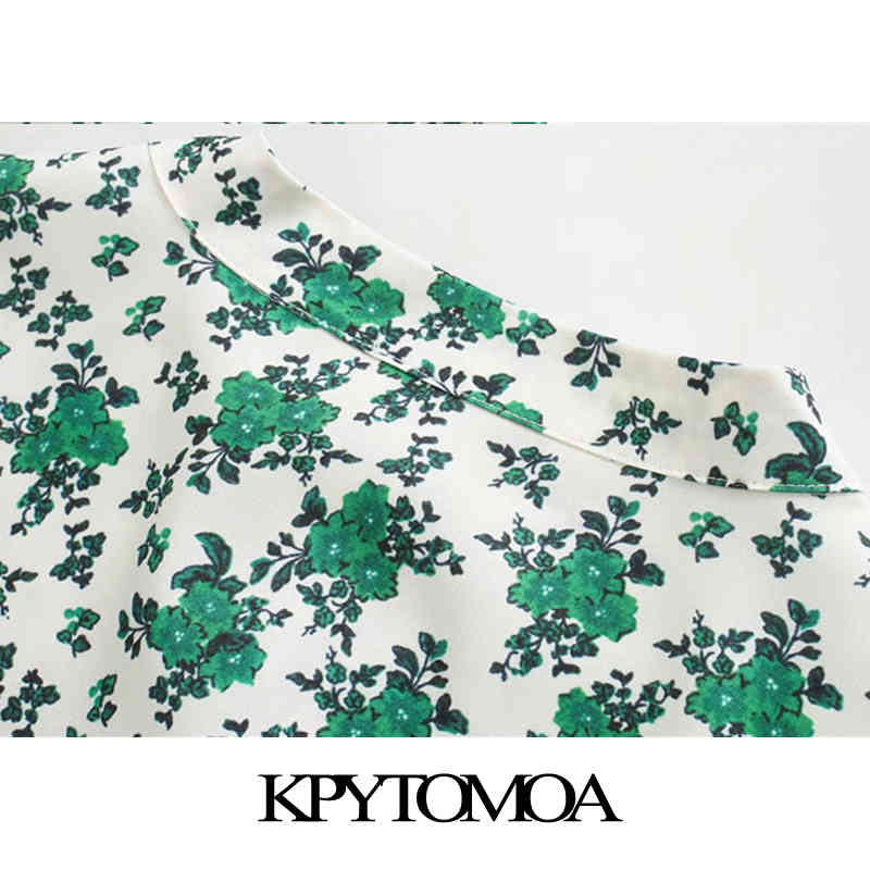 Women Elegant Fashion Flroal Print Midi Dress O Neck Half Sleeve Female Dresses Vestidos Mujer 210420