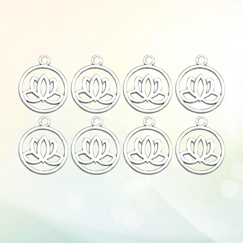 Charms 50pcs Alloy Round Lotus Flower Pendants DIY Jewelry Making Accessory For Necklace Bracelet, Bronze;silver
Charms 50pcs Alloy Round Lotus Flower Pendants DIY Jewelry Making Accessory For Necklace Bracelet, Bronze;silver
