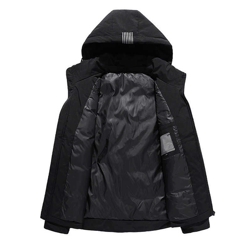 Fall Winter Waterproof Warm Jackets White Duck Down Removable Hooded Man Coat Men Down Jacket Men Winter Warm Jackets Stylish 210818