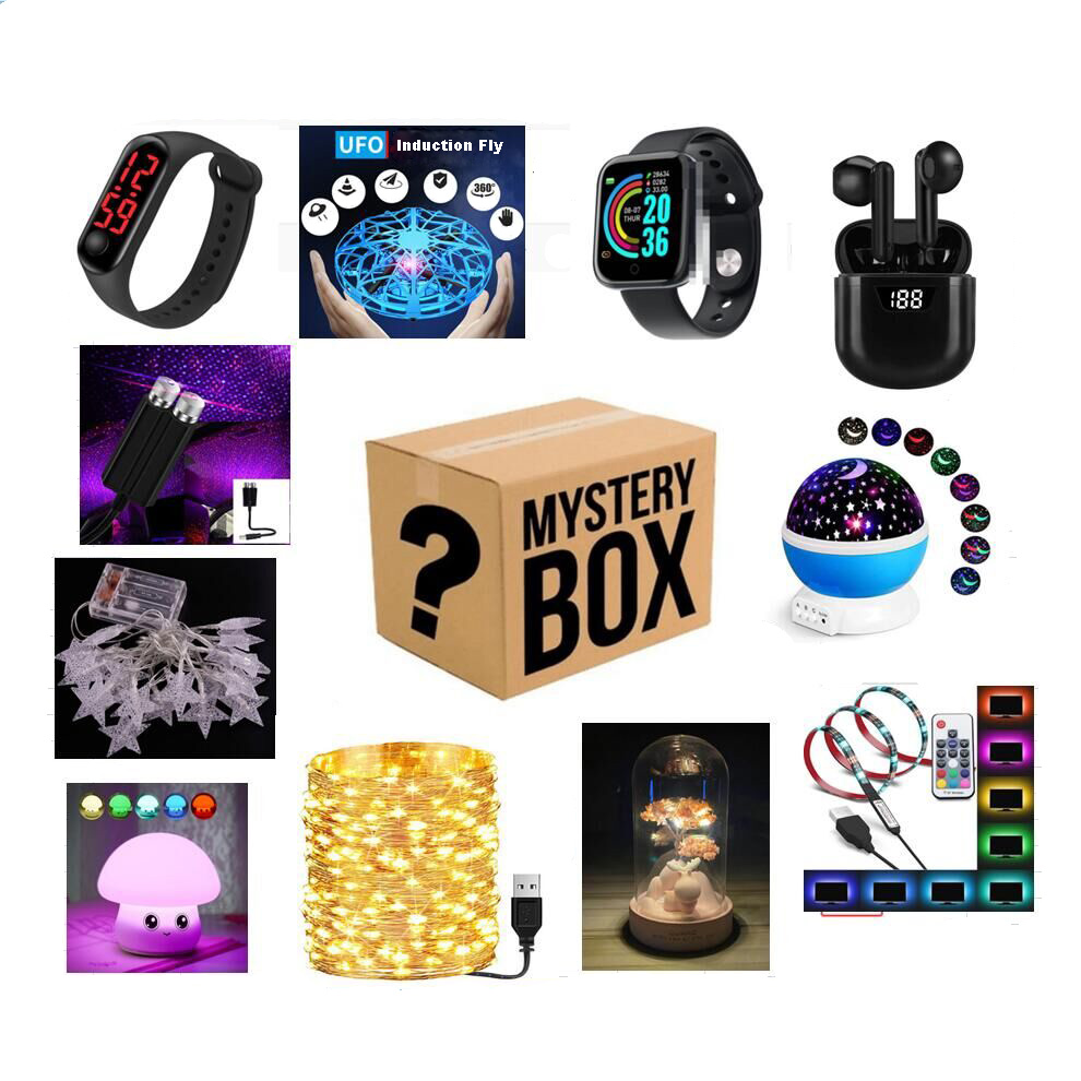 Lucky Mystery Box Mysterious Random Products A Chance to Open:Such As Drones,Smart Watches Gamepad Anything Possible
Lucky Mystery Box Mysterious Random Products A Chance to Open:Such As Drones,Smart Watches Gamepad Anything Possible