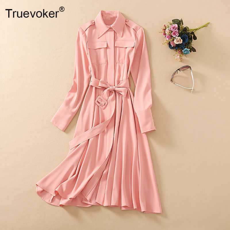 Truevoker Spring Runway High End Dresses Lady Full Sleeve Turn Down Collar Belted Pink Shirt Dress Festa Vestidos 210602
Truevoker Spring Runway High End Dresses Lady Full Sleeve Turn Down Collar Belted Pink Shirt Dress Festa Vestidos 210602
