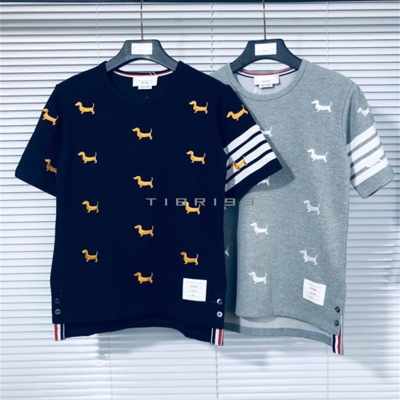 Dog Embroidery new summer clothes TB Thom short sleeve round neck men's personality fashion brand trend T-shirt women, Gray
Dog Embroidery new summer clothes TB Thom short sleeve round neck men's personality fashion brand trend T-shirt women, Gray