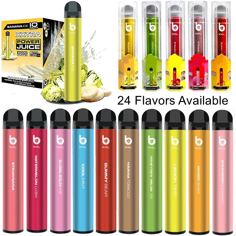 No Tax 24 Flavors Bang XXL XXTRA Disposable Device Pods E Cigarettes Prefilled 8ml Vape Pens 800mAh Batterys 2000Puffs Long Lasting Starter Kits
No Tax 24 Flavors Bang XXL XXTRA Disposable Device Pods E Cigarettes Prefilled 8ml Vape Pens 800mAh Batterys 2000Puffs Long Lasting Starter Kits