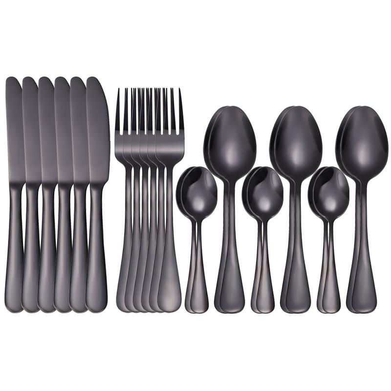 Dinnerware Sets 24 Pcs Black Set Cutlery Stainless Steel Rainbow Dinner Tableware Wedding Silverware, Box
Dinnerware Sets 24 Pcs Black Set Cutlery Stainless Steel Rainbow Dinner Tableware Wedding Silverware, Box