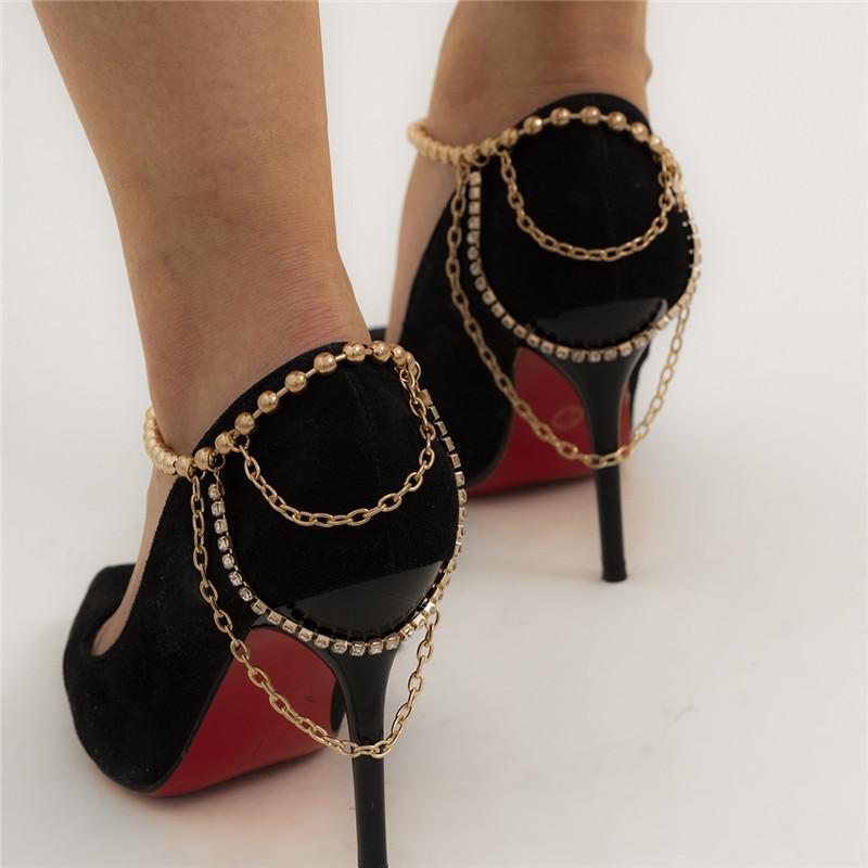 Multi Layer Metal Beaded Crystal Anklets For High Heeled Shoes Jewelry Accessories Hip Hop Alloy Gold Foot Chain
Multi Layer Metal Beaded Crystal Anklets For High Heeled Shoes Jewelry Accessories Hip Hop Alloy Gold Foot Chain