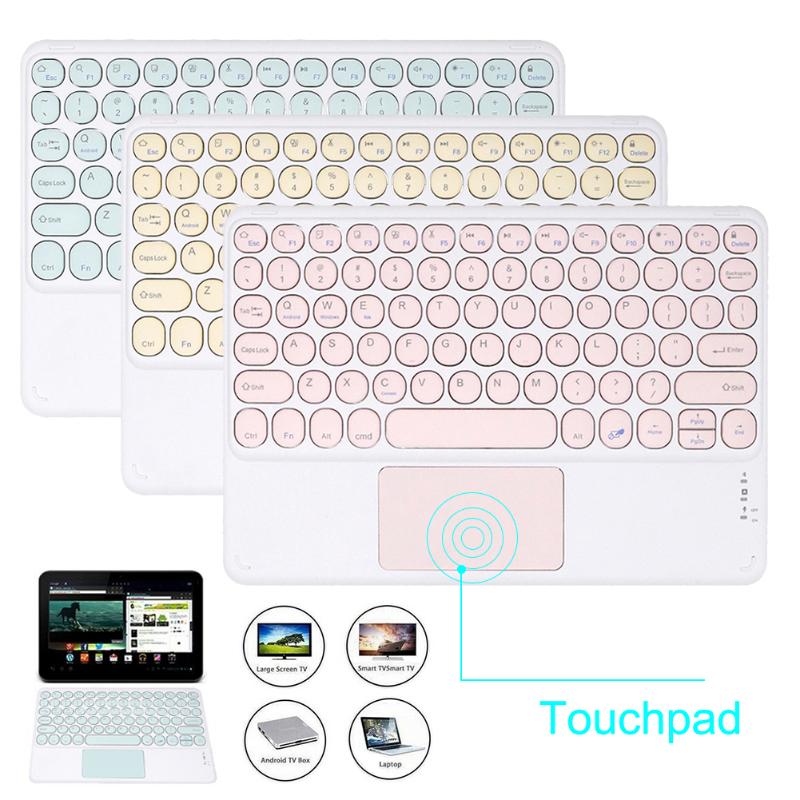 Keyboards Touch Pad Keyboard For Android Tablet PC Laptop 10 Inch Universal Portable Colorful Wireless Bluetooth With Touchpad