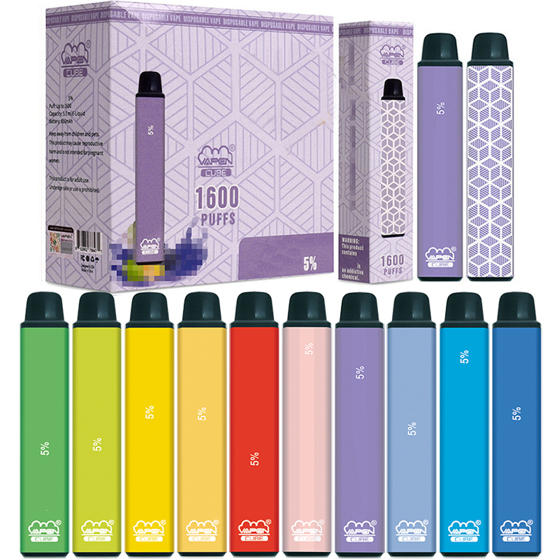 Authentic VAPEN CUBE 1600 PUFFs Disposable Vape Pen Kits E-Cigarettes Starter 650mAh Battery 5.5ml Capacity Portable Brand Vaporizer Pre-Fil
Authentic VAPEN CUBE 1600 PUFFs Disposable Vape Pen Kits E-Cigarettes Starter 650mAh Battery 5.5ml Capacity Portable Brand Vaporizer Pre-Fil